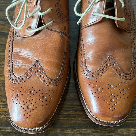 Cole Haan, men’s 9, Modern Essentials Wingtip Oxford in British Tan, dress shoe - Picture 6 of 15